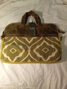 Myra Bag Olive Green and Cream Bag.